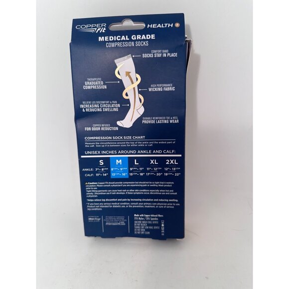 Copper Fit Health+ Medical Grade Compression Socks Firm 20-30 MmHg Unisex M - Picture 3 of 9